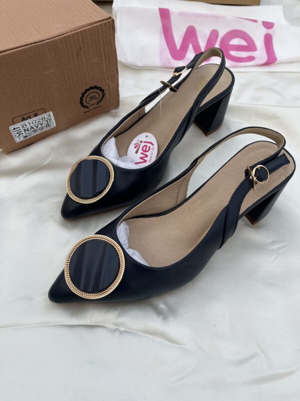 Navy Block heels/Very comfy for daily wear - Image 4