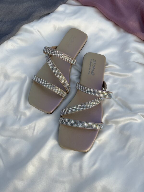 Rose Gold Straps Slippers - Image 5