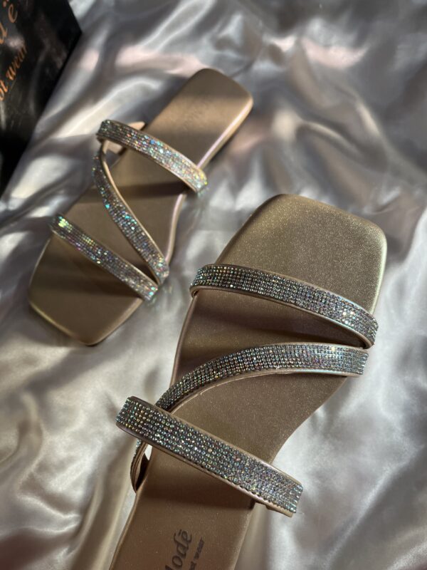 Rose Gold Straps Slippers - Image 4