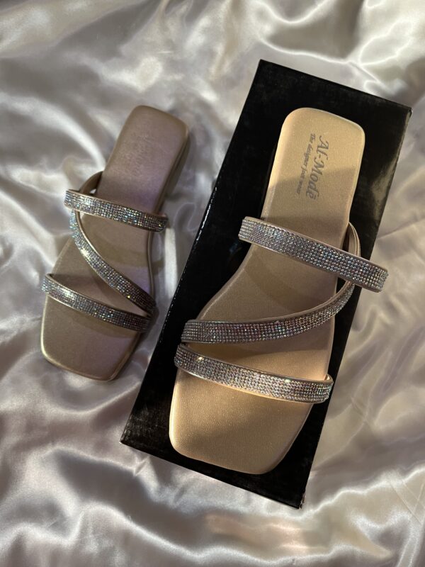 Rose Gold Straps Slippers - Image 2