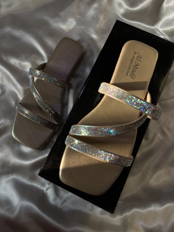 Rose Gold Straps Slippers